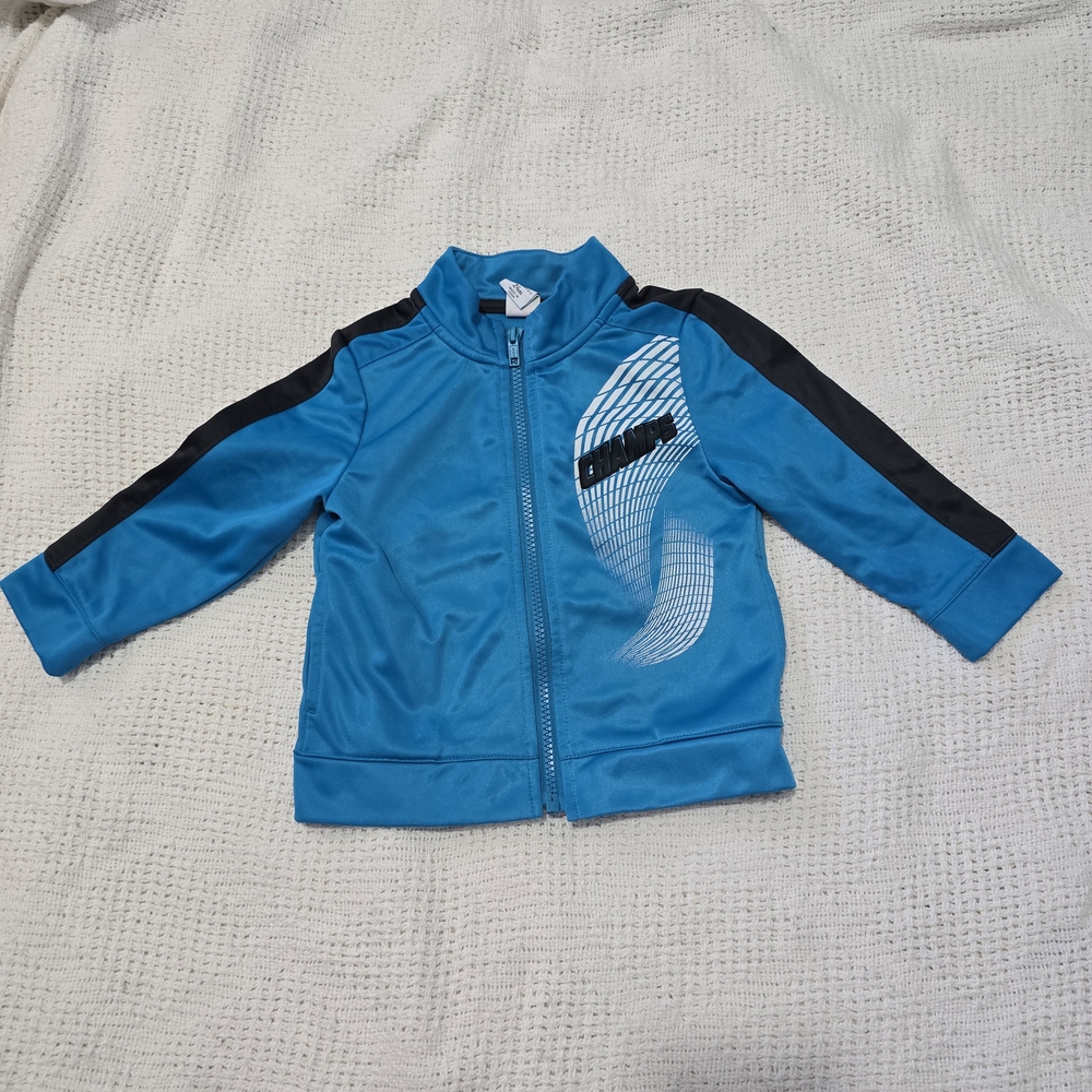 Healthtex Toddler Boys Jacket 24 Months Blue Graphic Champs Zip Sweatshirt